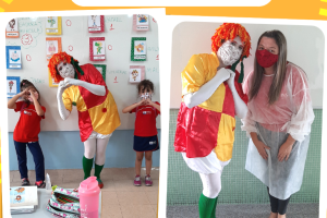 Emília visita os alunos do Infantil 3 